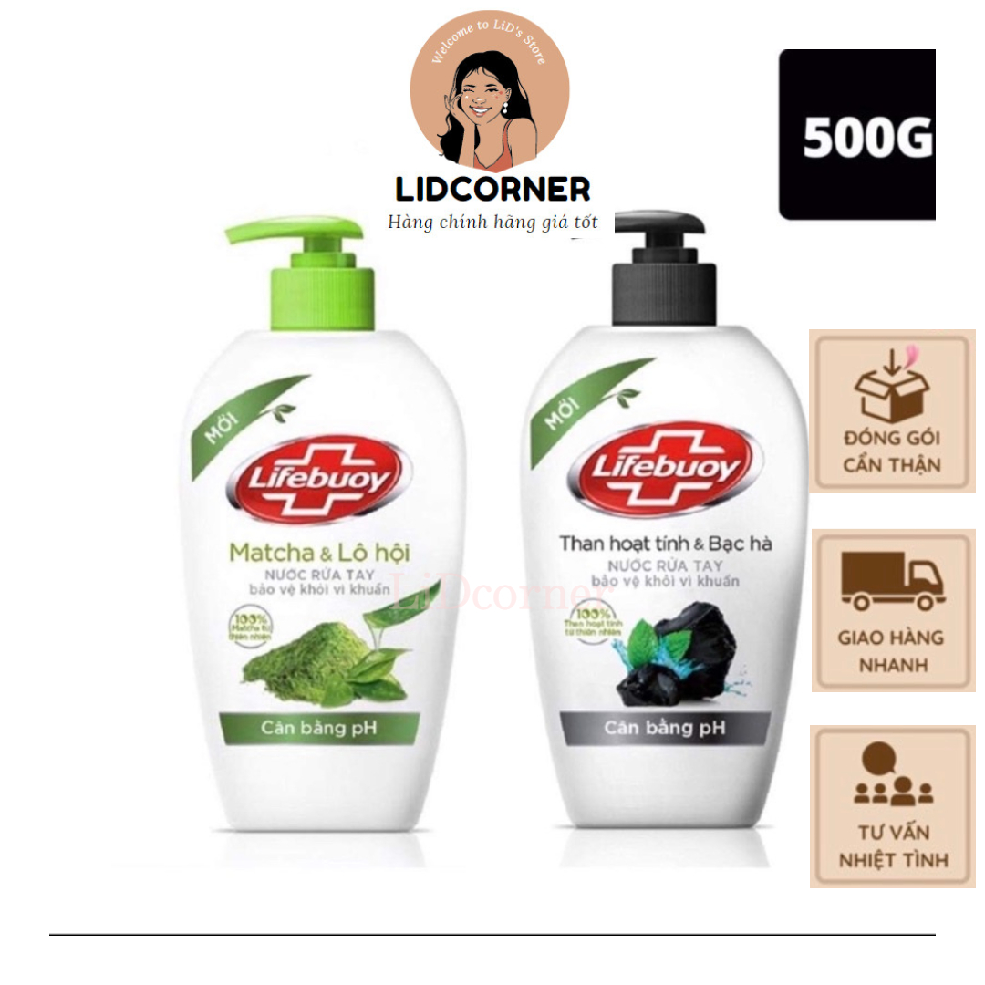Nước rửa tay lifebuoy 450g chiết xuất từ thiên nhiên sạch khuẩn và cân bằng độ ph trên da