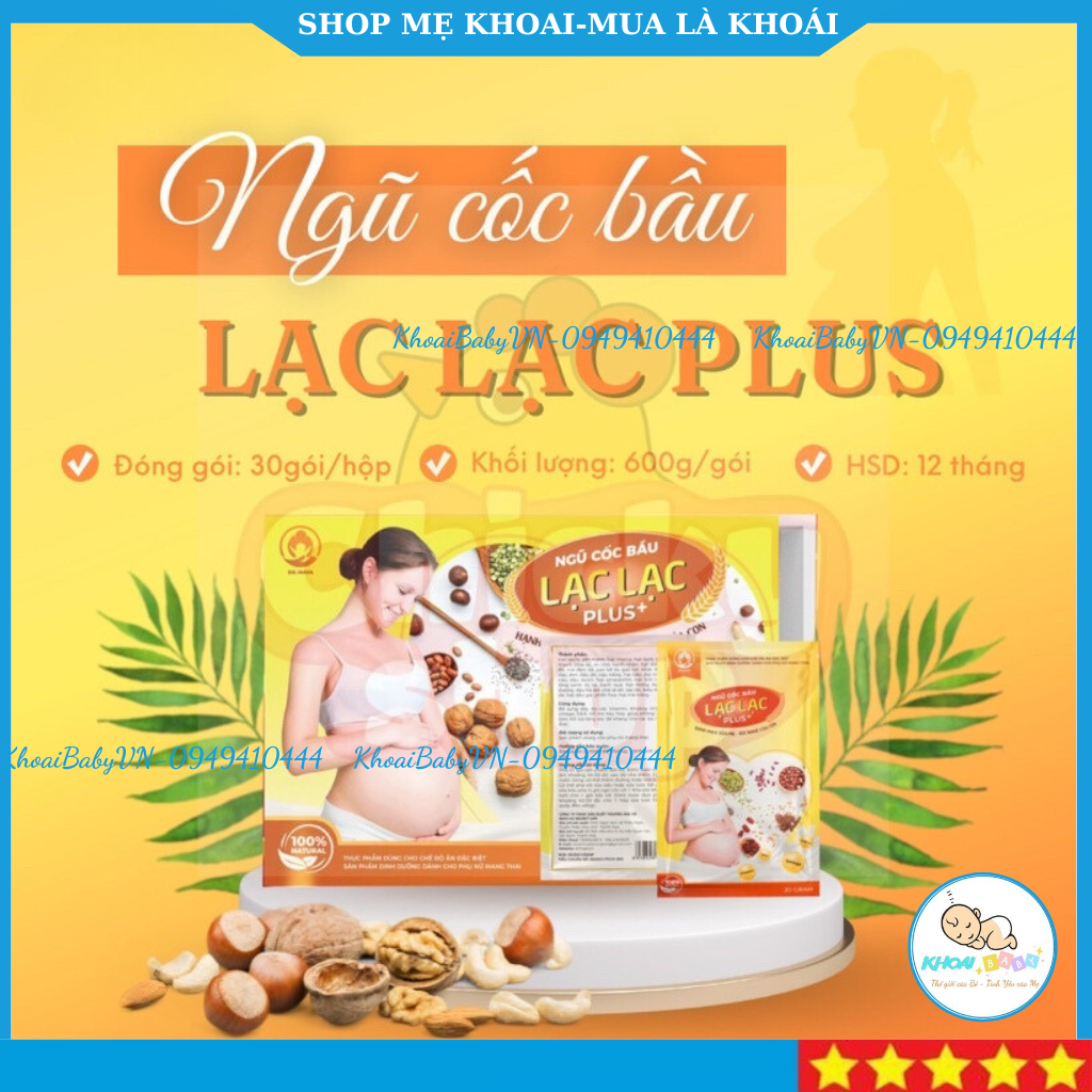 Ngũ cốc bầu, ngũ cốc siêu dinh dưỡng Lạc Lạc, có hạt Sachi siêu dinh dưỡng cho bé
