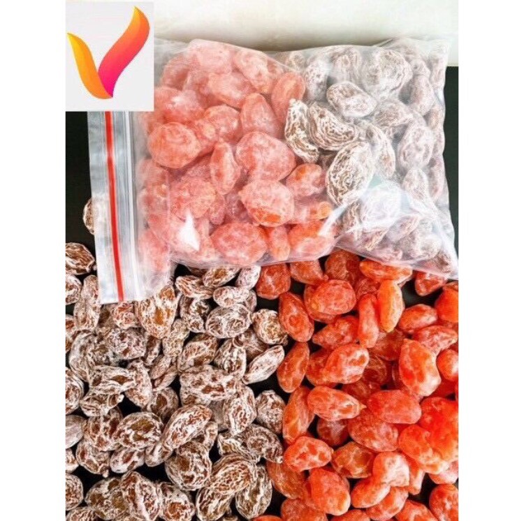 xí muội mix trái to loại 1 (xí muội ôliu + xí muội đào) 300 gram