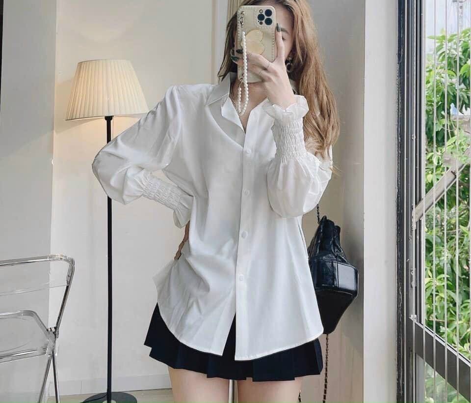 Áo sơ mi nữ tay bồng bo m101