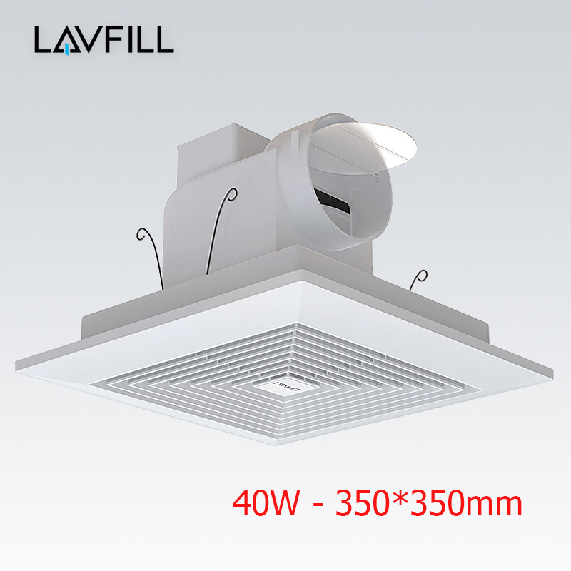 Quạt thông gió âm trần 350x350 mm, công suất 40w, Quạt hút âm trần nhà tắm, quạt thông gió nhà vệ sinh với BỀ MẶT QUẠT DẠNG LƯỚI THÔNG THƯỜNG, KHÓ vệ sinh, Bám bẩn, không ồn hãng LAVFILL LFCV-25A