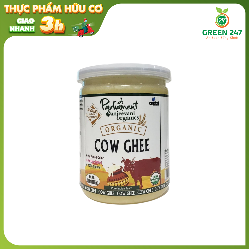 Bơ ghee hữu cơ parliament green247 500ml pvn768 chính hãng