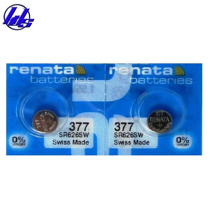 Combo 2 viên pin đồng hồ SR626SW 377 Renata Silver Oxide 1.55V