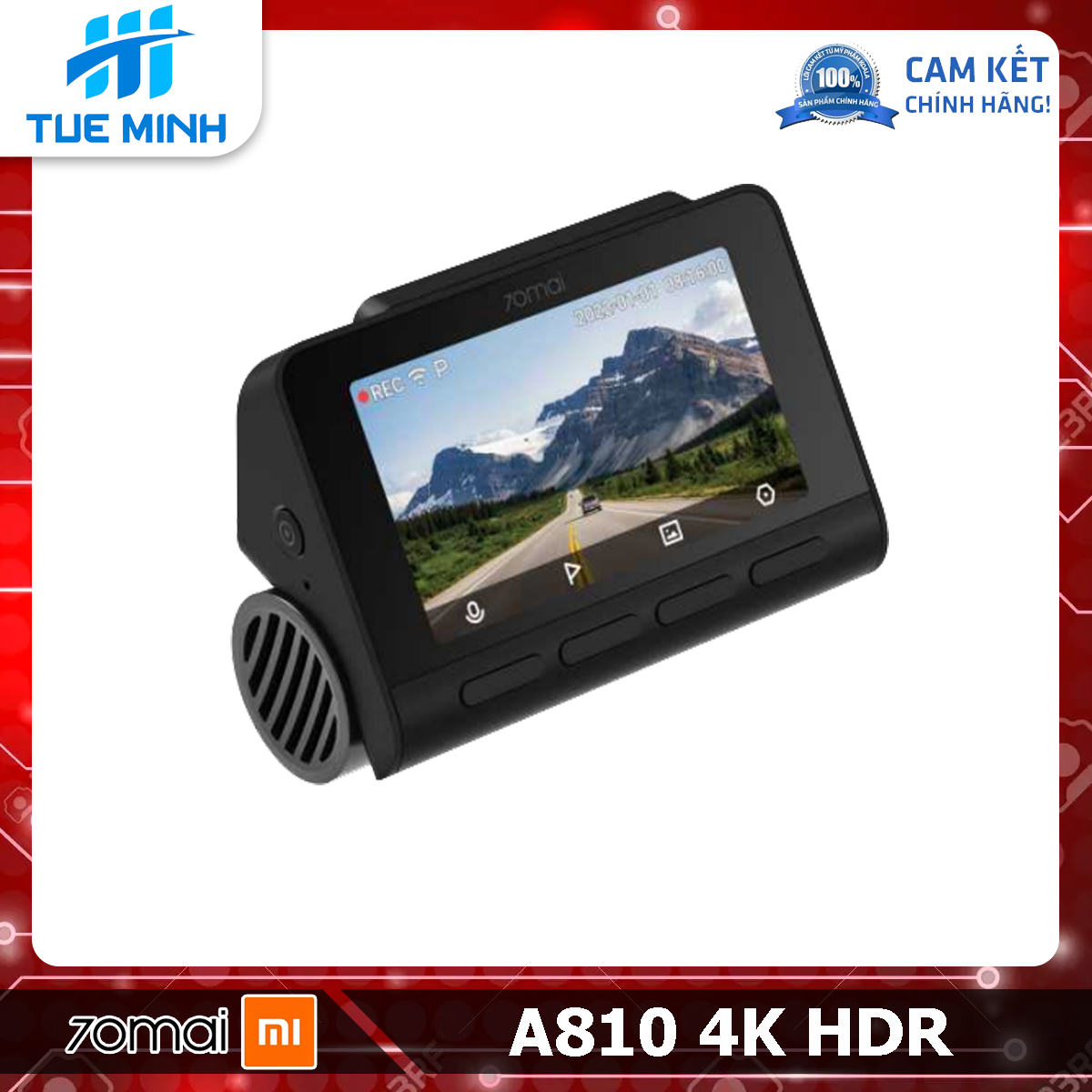 Camera hành trình 70mai 4K A810 HDR - Chất lượng ghi hình đỉnh cao