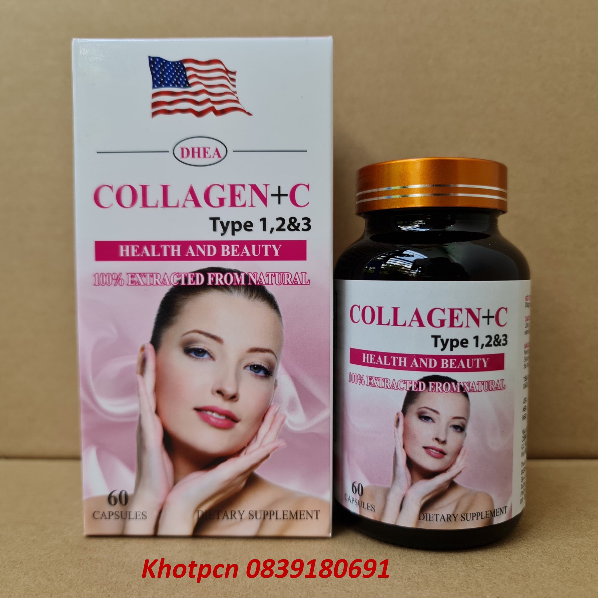 Viên uống đẹp da collagen + c - lọ 60 viên