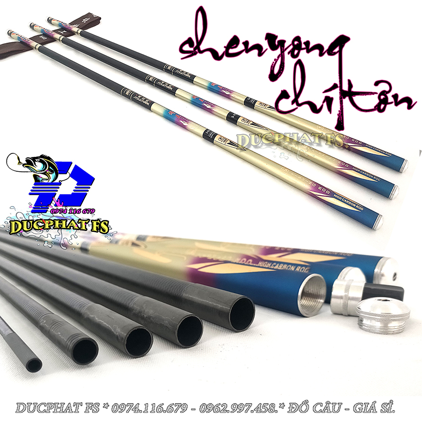 Cần câu tay shenyong chí tôn 6h. cần câu đơn 6h cadbon.!!!