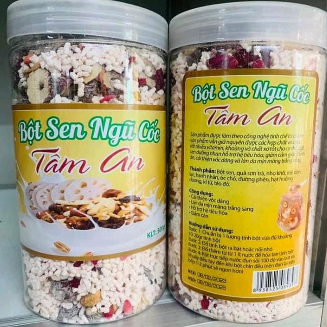 Bột củ sen ngũ cốc loại dinh dưỡng giảm cân healthy tâm an 500g