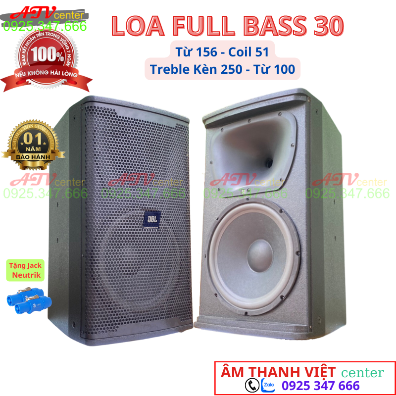 Loa full đứng jbl kp 6012 - bass 30 treble kèn - gía 1 đôi - tặng thêm 2 đôi jack neutrik