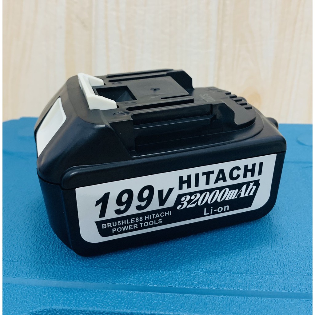 (HÀNG NHẬP KHẨU) Pin Hitachi 199V Siêu Trâu, Pin Dùng Chân Pin Thông Dụng, Dung Lượng 32000mAh, Pin Máy Rửa xe, Máy Khoan, Máy Cắt
