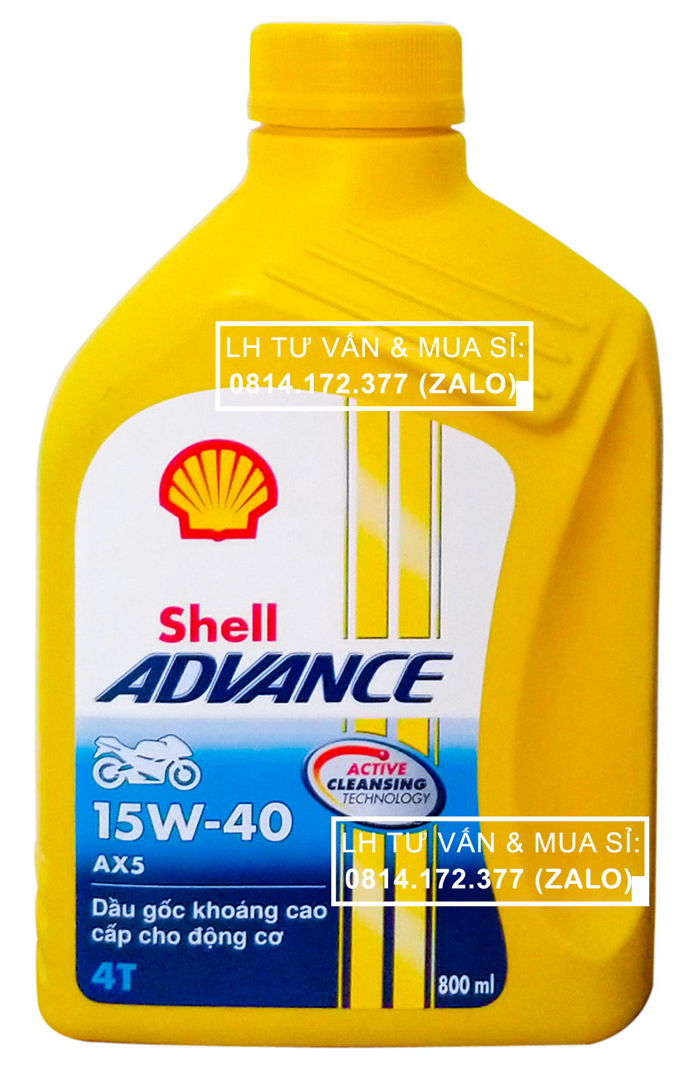 ( GIÁ KM ) Dầu Nhớt Cao Cấp Cho Xe Số Shell Advance Ax5 15w40 800ml ( 0.8L )