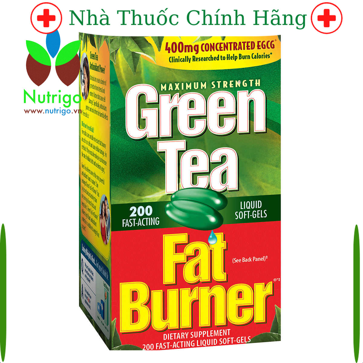 Giảm cân trà xanh Green Tea Fat Burner 200 viên, hàng Mỹ chính hãng