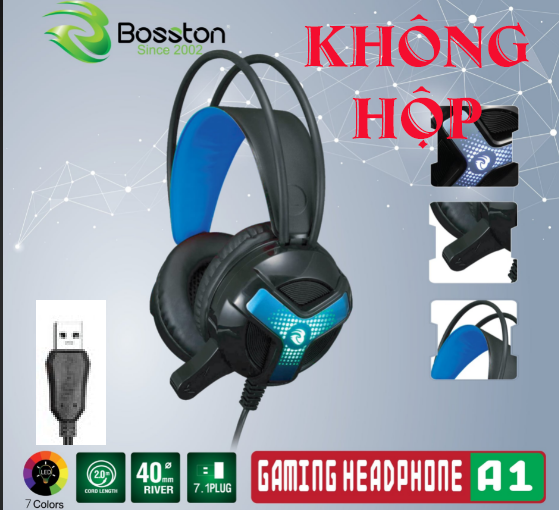 Tai nghe 7.1 bosston a1 led gaming tai nghe/headphone có dây bosston gaming a1 – led rgb âm thanh chuẩn có đèn nơi bán tai nghe - headphone bosston a1 giá rẻ trong tháng