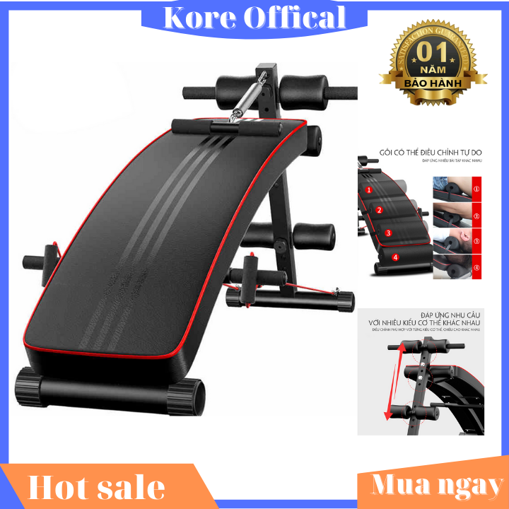 Ghế tập gym ghế tập cơ bụng, tập tạ đa năng hỗ trợ tập gym tại nhà