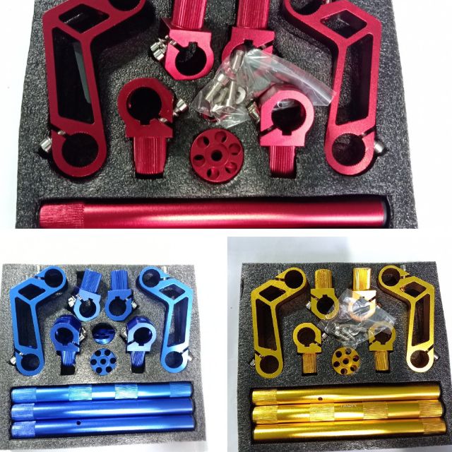 Ghi đông 5 khúc Moxi màu đỏ ( hộp đen)