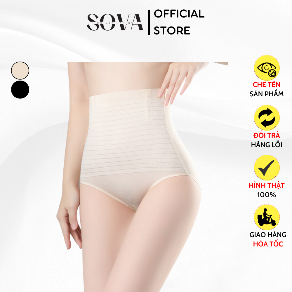 Quần gen nịt bụng có thanh chống cuộn, quần nịt bụng siết eo, nịch bụng giảm mỡ SOVA021