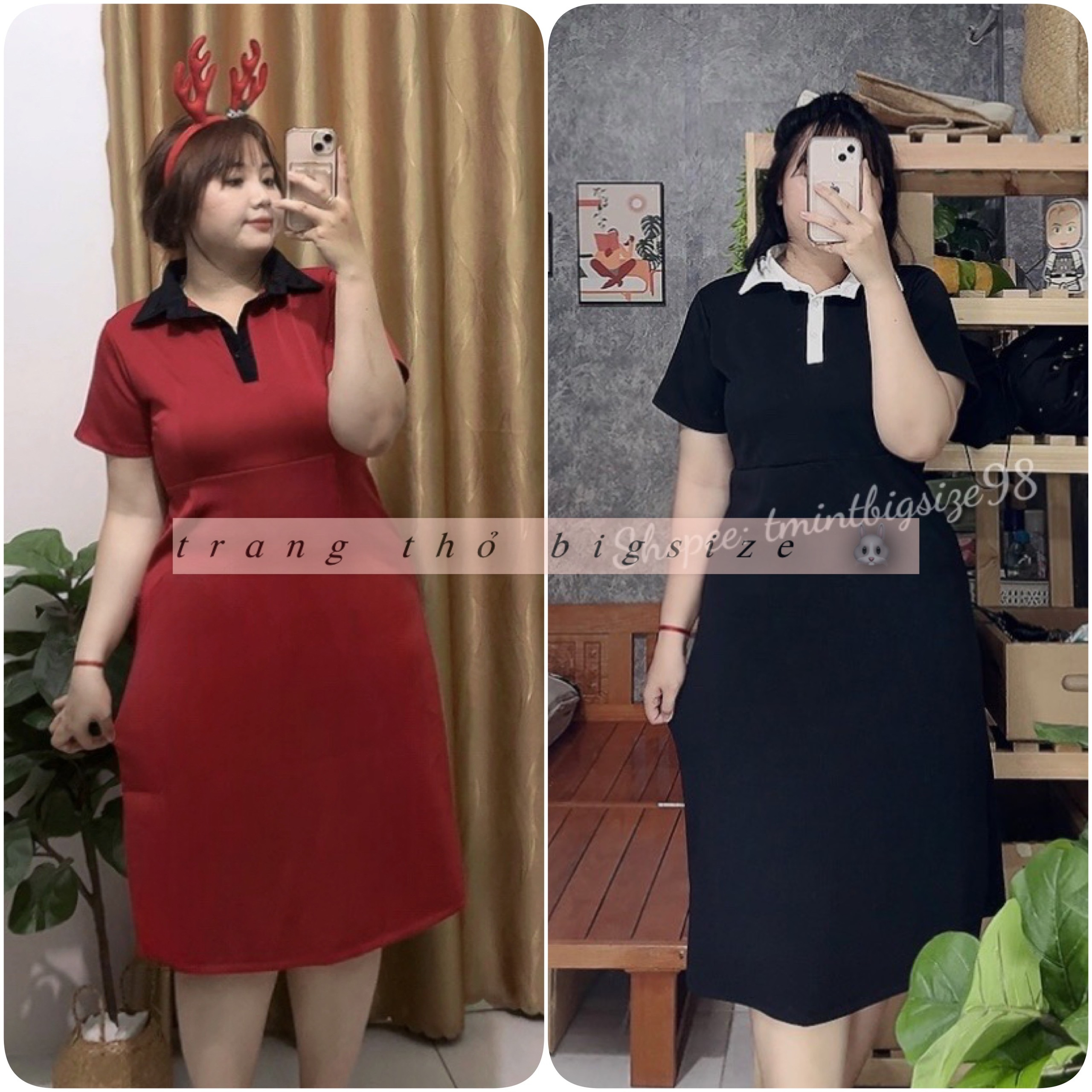 Đầm polo xuông dáng dài bigsize 65-90kg