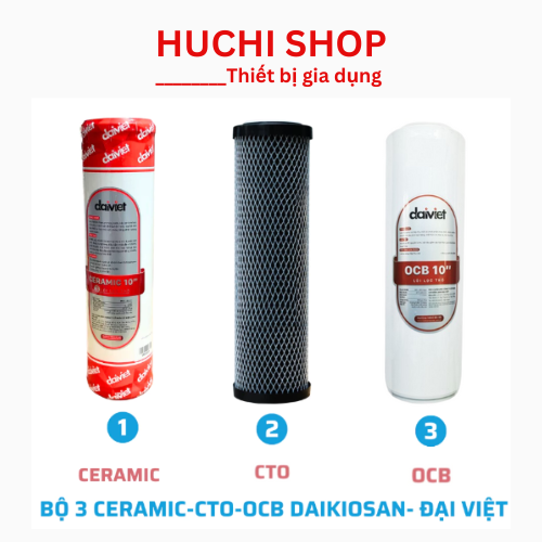 CHÍNH HÃNG ] LÕI LỌC NƯỚC 123 CERAMIC-CTO-OCB ĐẠI VIỆT DÙNG CHO DAIKIOSAN MAKANO