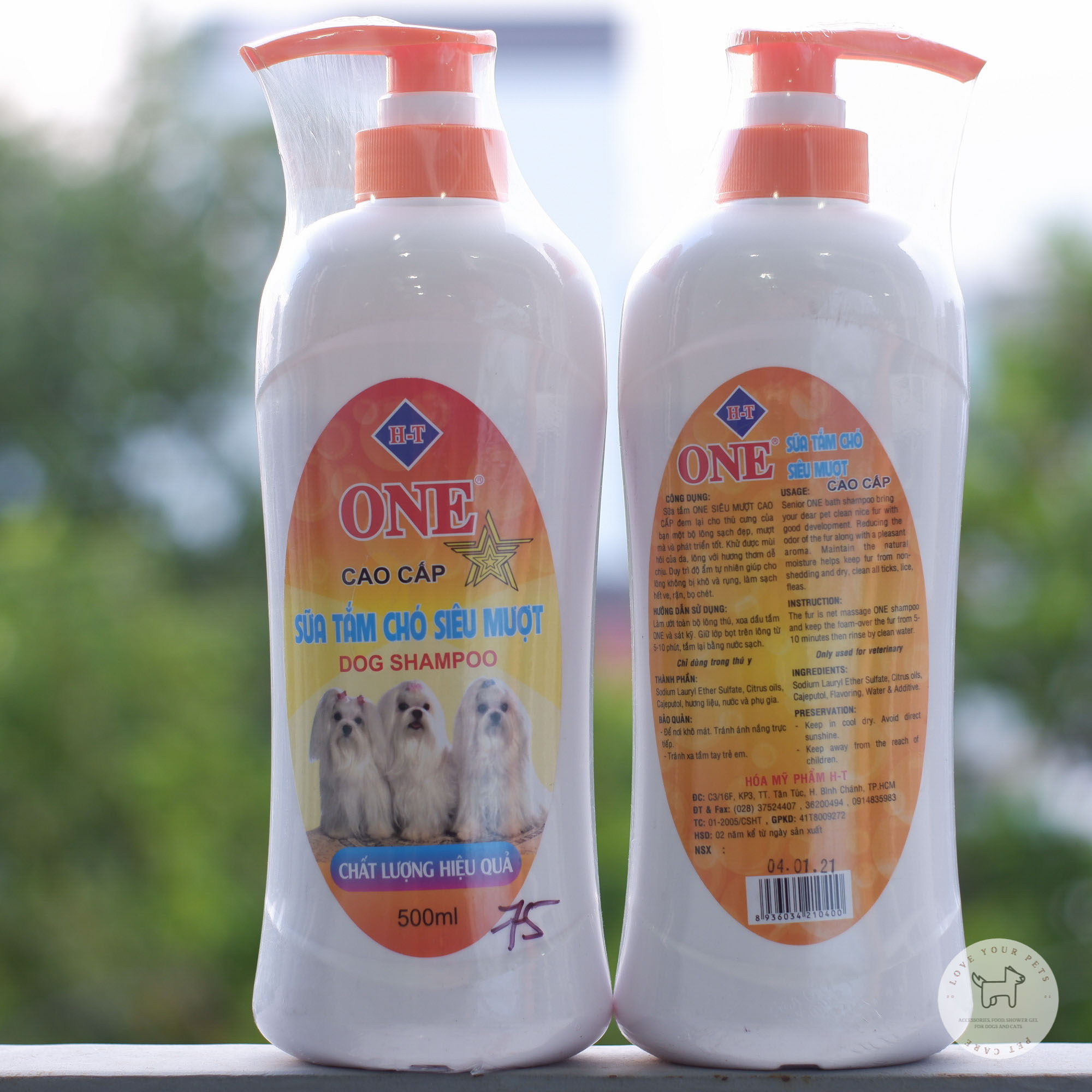 Sữa tắm chó mèo One cao cấp, siêu mượt lông 500ml