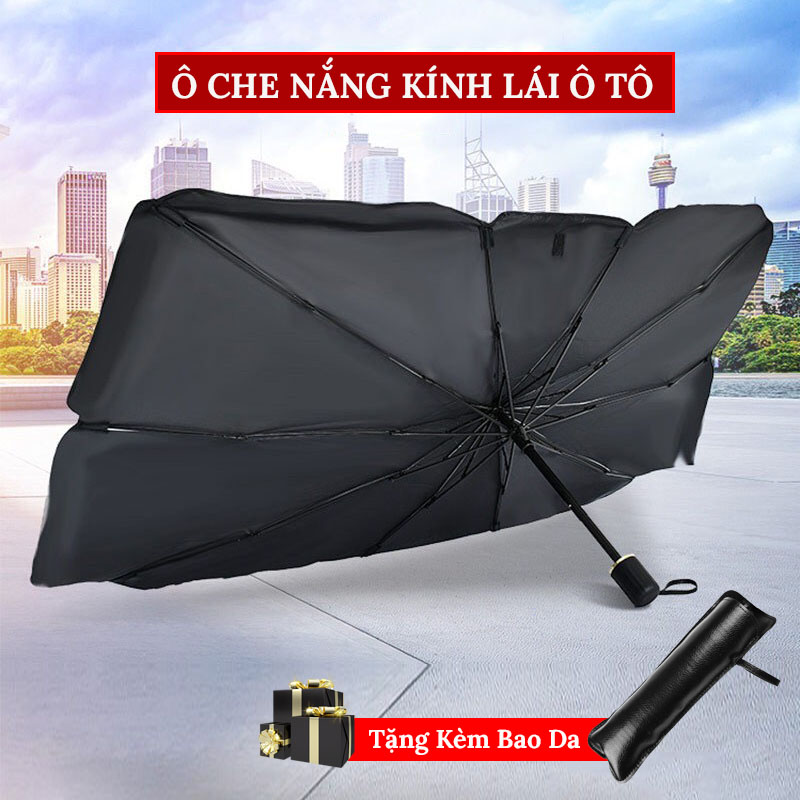 Dù Che Nắng Ô Tô Cao Cấp, Dù Che Kính Lái Xe Hơi (Tặng BAO DA) - Chống Nắng, Bảo Vệ Nội Thất