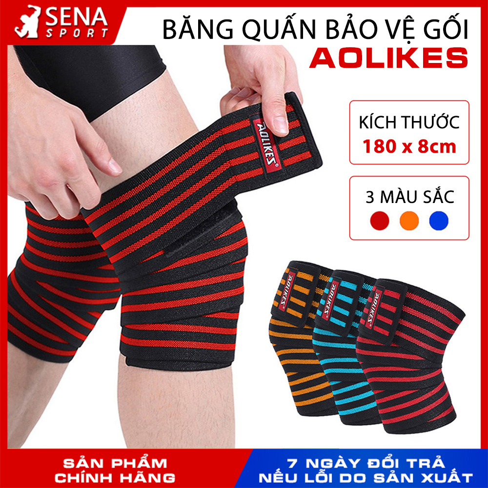 Quấn gối tập GYM, Băng đầu gối thể thao, Bảo vệ đầu gối cực tốt- bản dài 1.8m