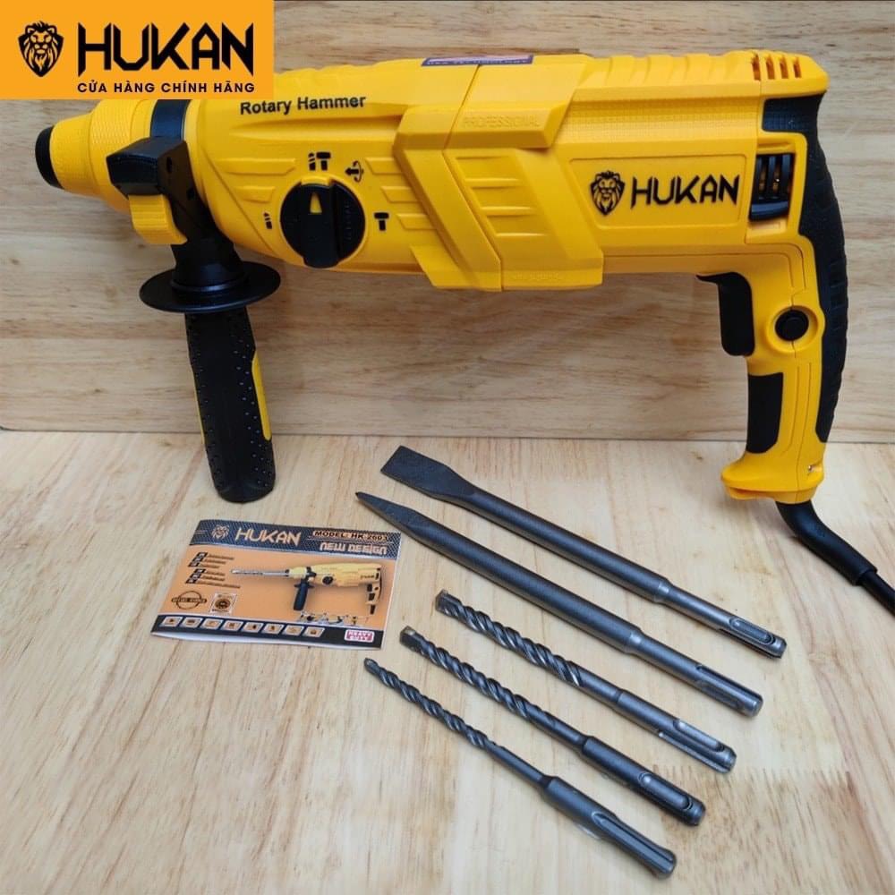 Máy khoan betong 3 chức năng hukan 2603 công suất 1050w thương hiệu usa mỹ-bảo hành 6 tháng