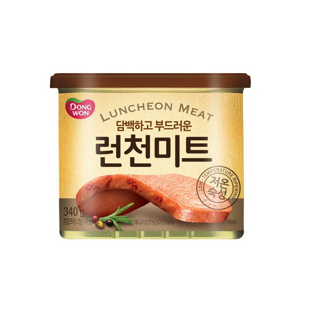 Combo 5 Thịt hộp Dongwon  Hàn Quốc 340g *5 nắp đỏ, món tiện lợi siêu ngon