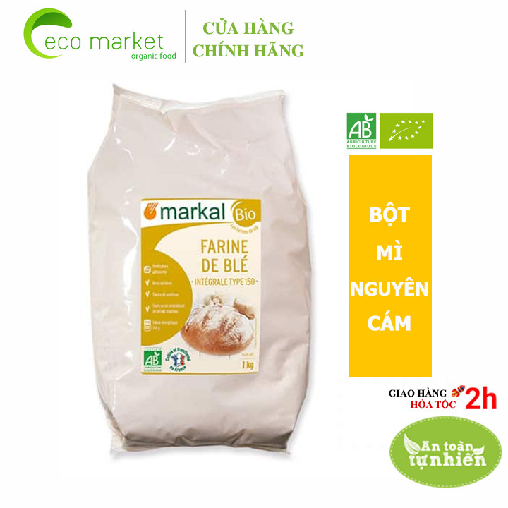 Bột mì nguyên cám hữu cơ Markal 1kg