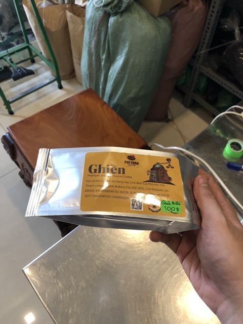 100gr Cà phê Ghiền Phú Xuân Coffee - Cafe bột rang xay pha phin mẫu thử