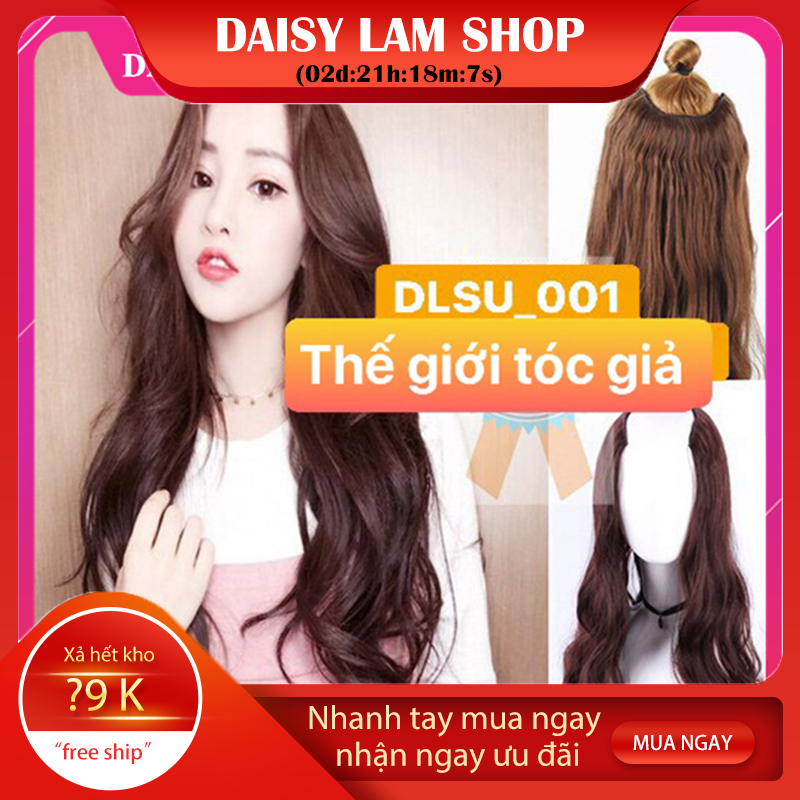 TÓC GIẢ KẸP CHỮ U 3/4 XOĂN CÓ HÌNH THAT U001