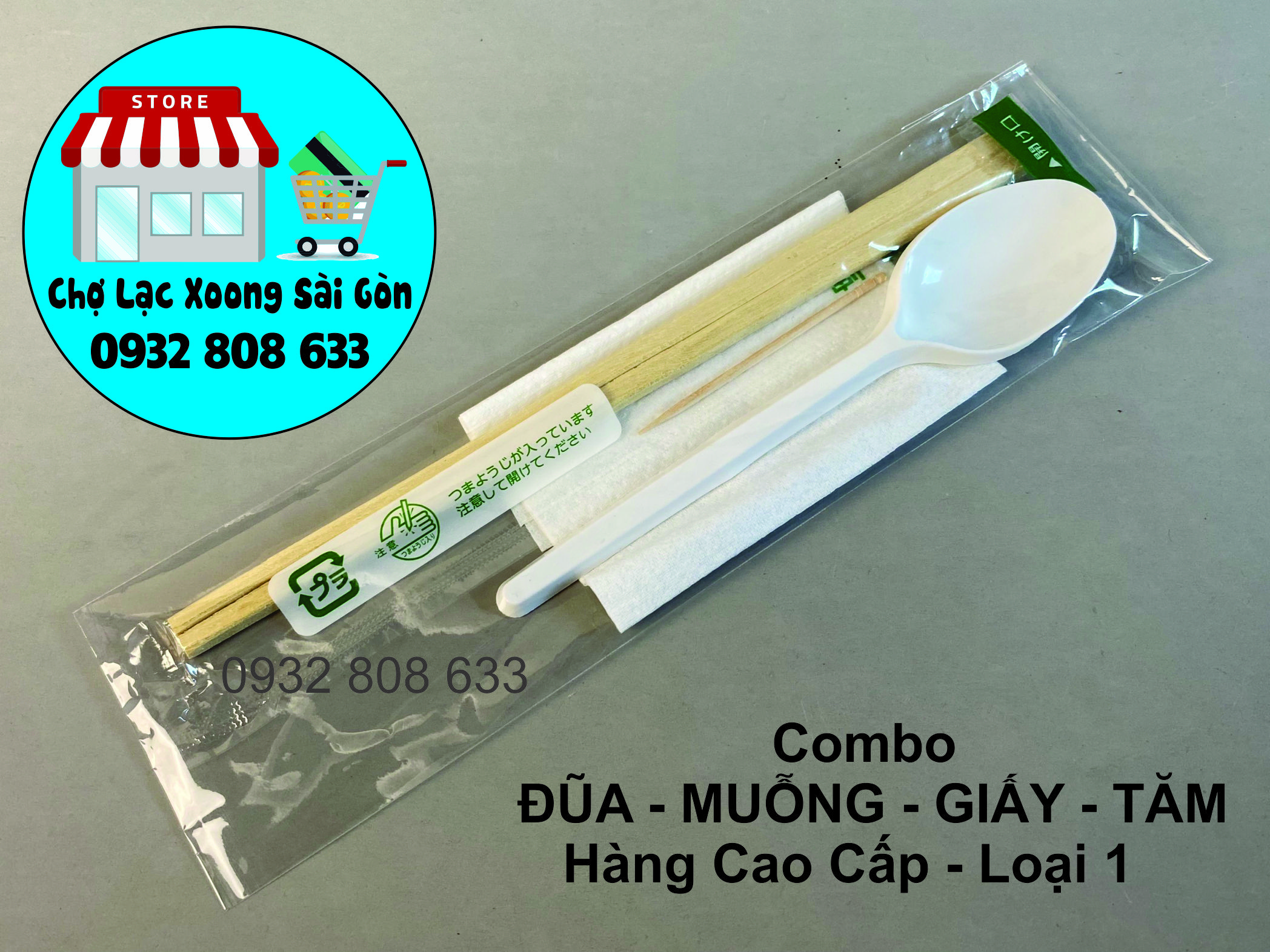 Combo 100 đũa muỗng giấy tăm cao cấp