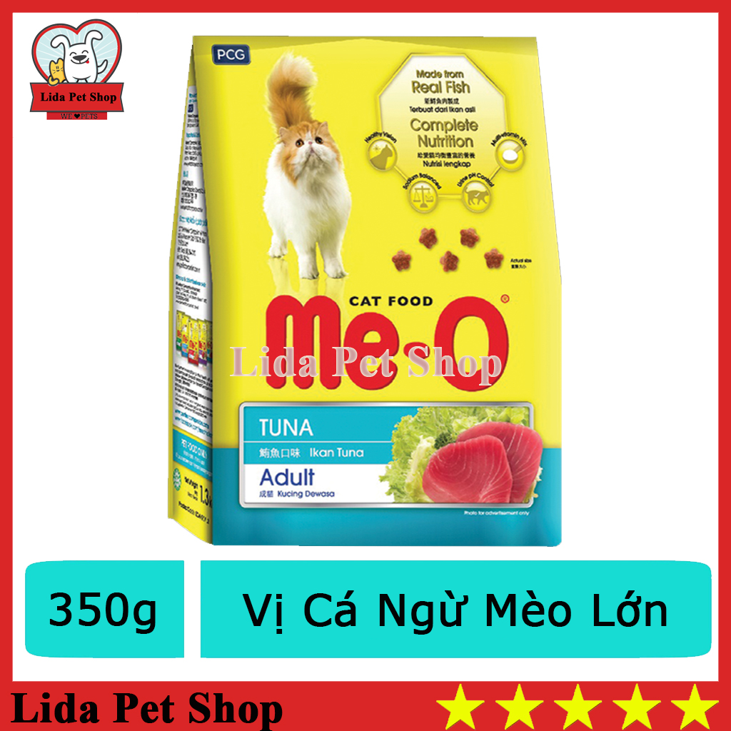HN- ME-O Thức ăn cho mèo trưởng thành hạt khô vị cá ngừ - hạt cho mèo ME-O Adult Túi 350g- Lida Pet Shop