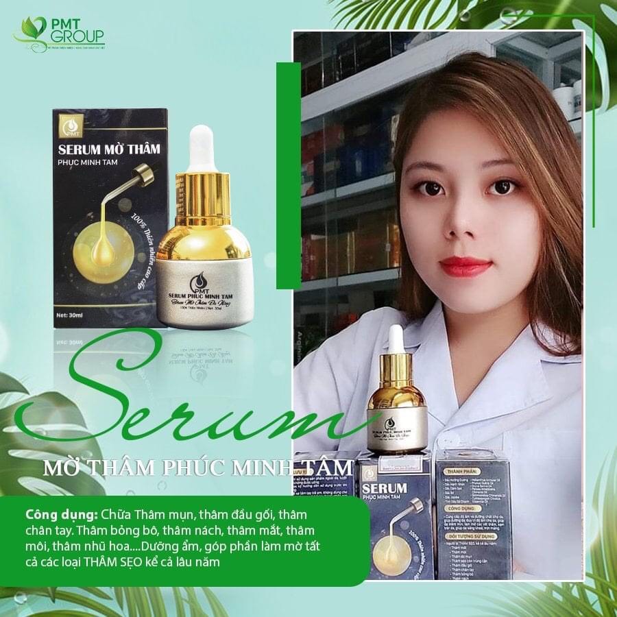 Serum mờ thâm phúc minh tâm ( hỗ trợ giúp mờ thâm do sẹo muỗi đốt, thâm nách mắt ,môi ,các loại sẹo (lọ 30 ml)