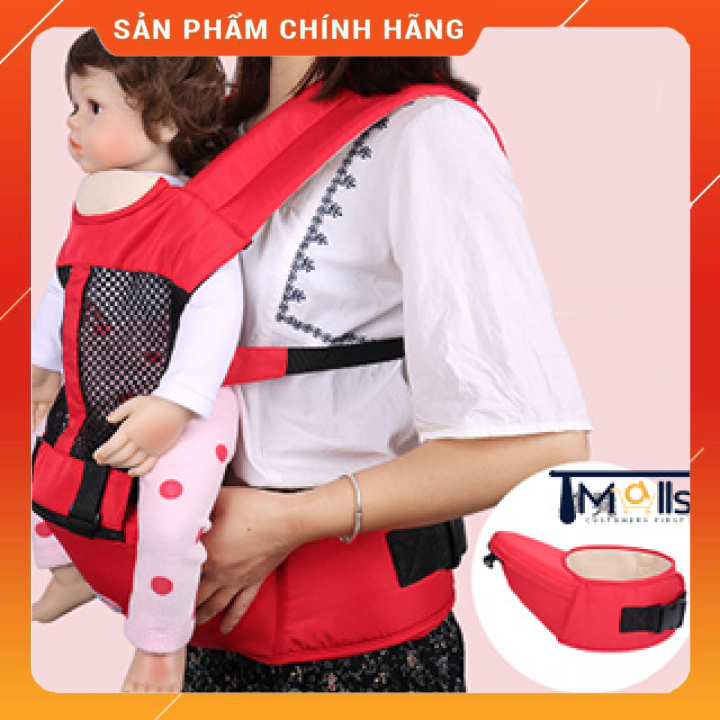Địu em bé  3 tháng tới 20 tháng tuổi 4 tư thế có đế ngồi có thể tháo rời chống gù lưng bé