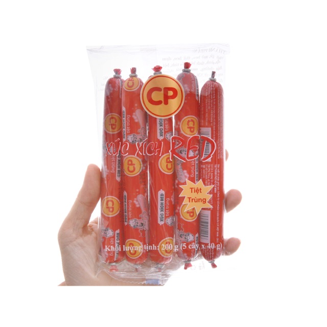 Combo 10 gói xúc xích cp tiệt trùng gói 5 cây