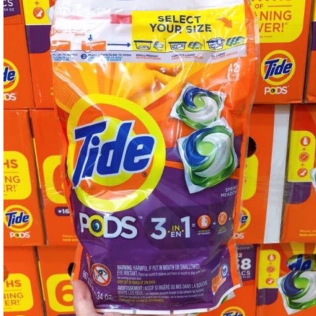 [HCM]Viên Giặt Tide Pods 3In1 Của Mỹ- Bịch 42 Viên
