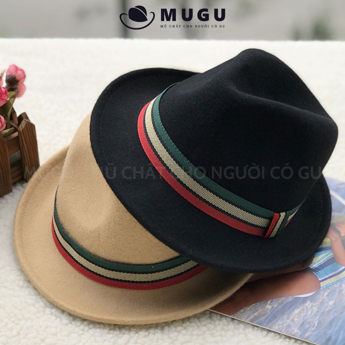 Mũ Phớt Nam Cao Cấp FN13 - Mũ Fedora Vành Ngắn Thiết Kế Độc Đáo | MUGU