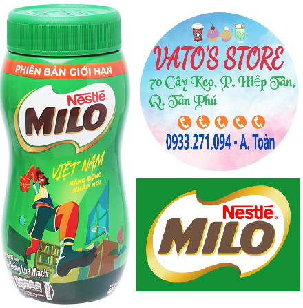 Combo 5 hũ thức uống lúa mạch nestlé milo nguyên chất 400g / bột thức uống lúa mạch milo hũ 400g