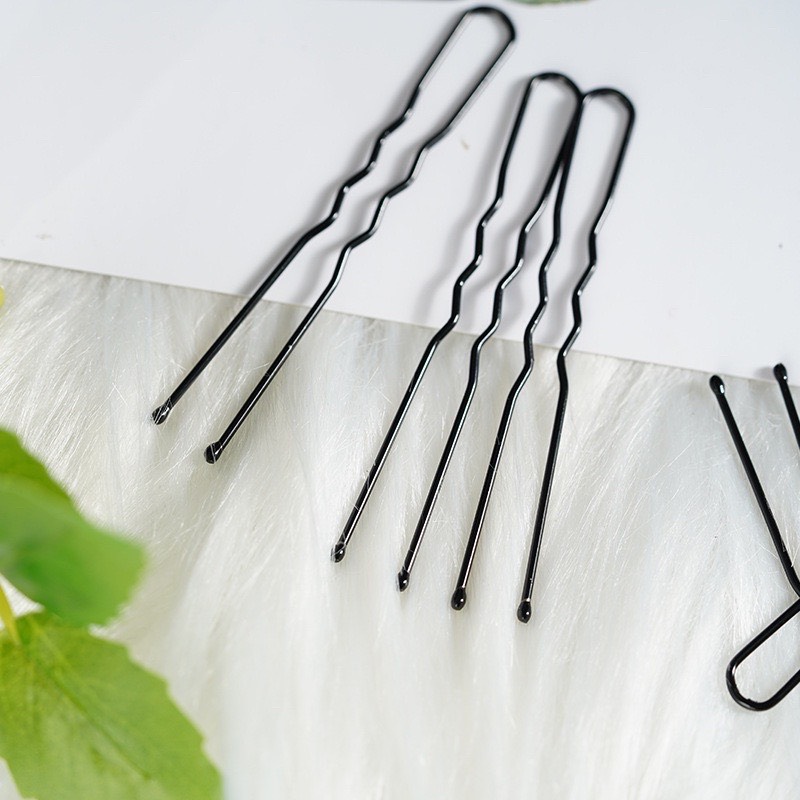 Set 20/50 cây kẹp chữ U bới tóc màu đen đơn giản dễ sử dụng Nunam Shop