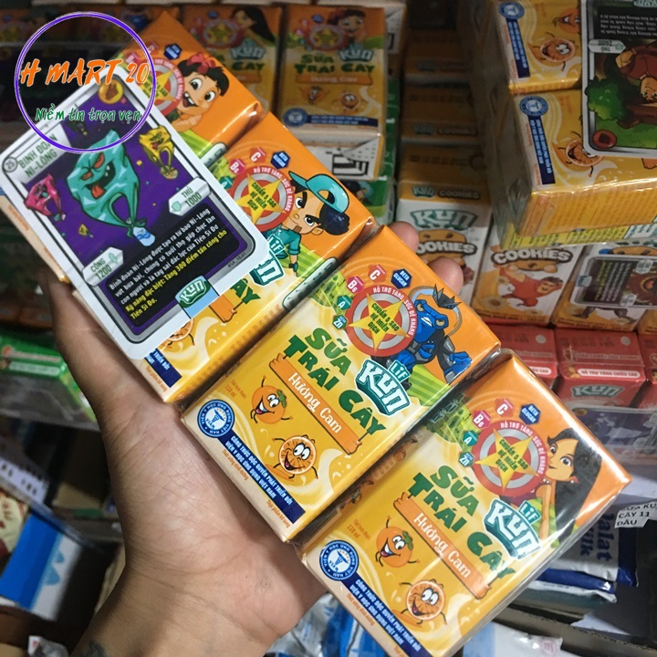 Thùng sữa kun trái cây 110ml vị cam