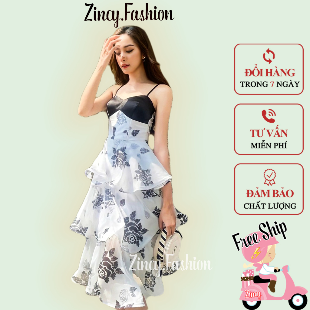 Đầm Nữ Đầm hoa 2 dây cúp ngực dáng dài Váy maxi đi biển đi tiệc