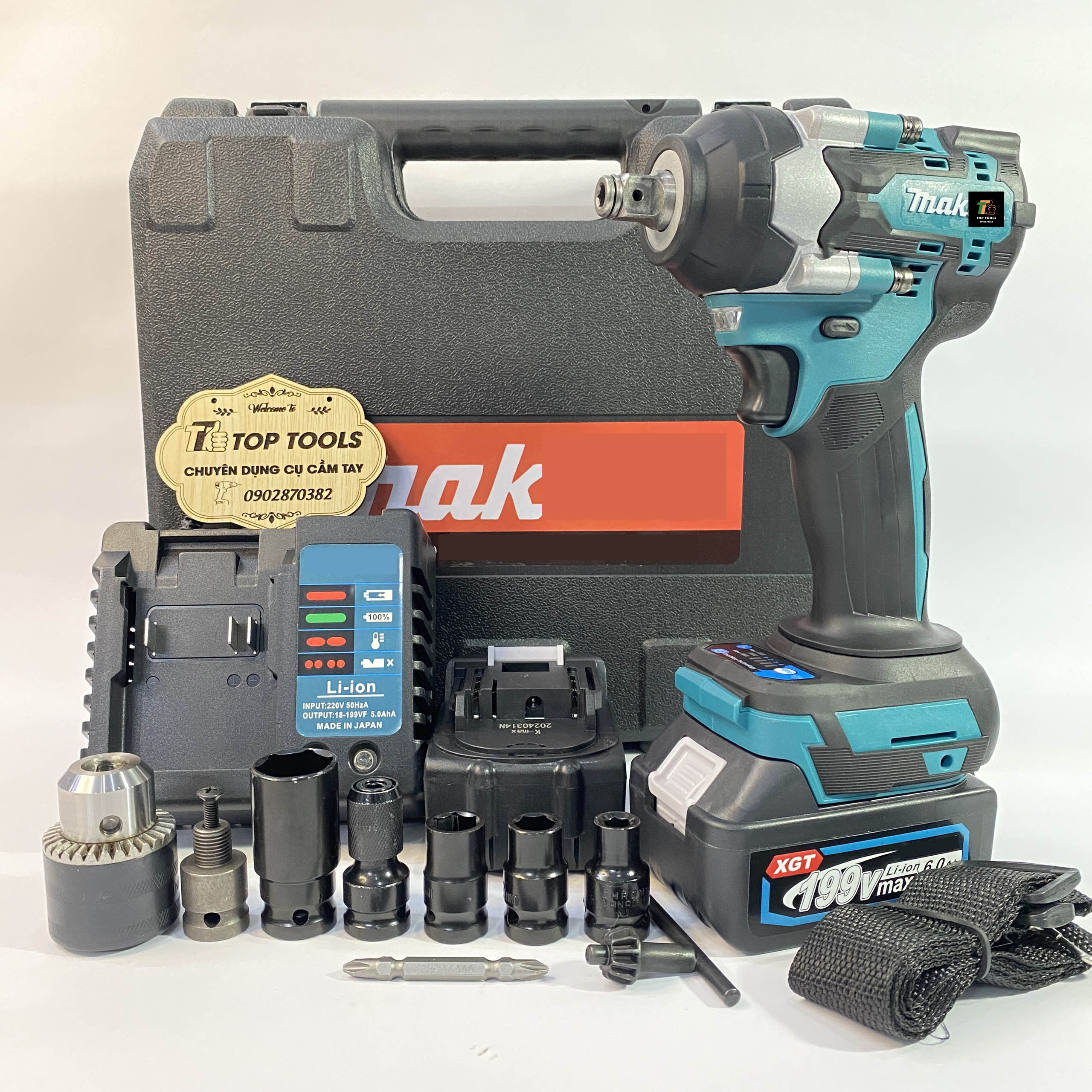 Máy siết bulong mkt, máy bắn bulong , lực siết 380nm mẫu mới 2024 mạnh mẽ và êm hơn