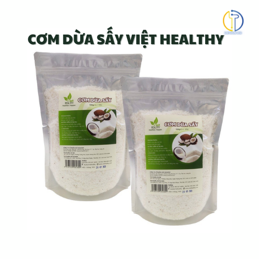 Cơm dừa sợi sấy khô 100% Việt Healthy 500g không chất bảo quản nấu chè làm bánh