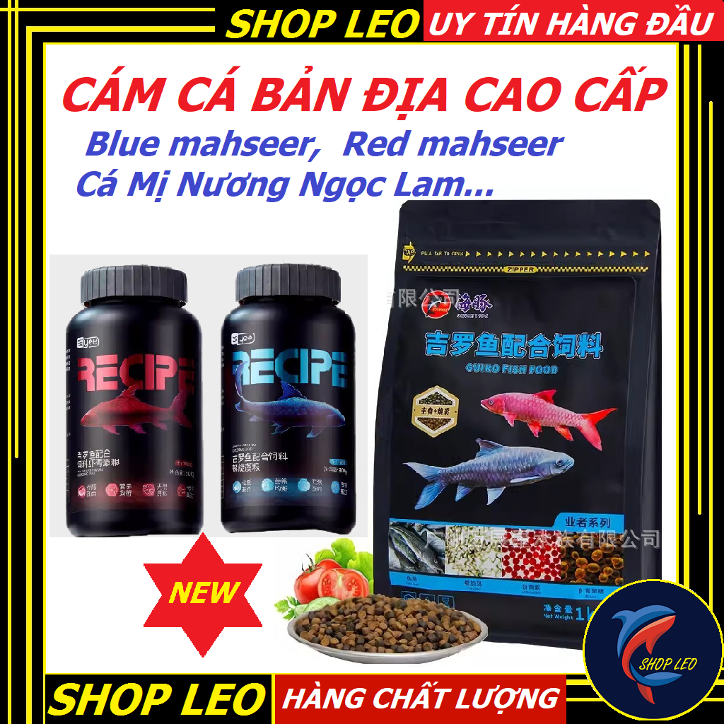 Thức ăn cho cá bản địa, Blue mahseer, Red mahseer, Cá Ngọc Lam Mị Nương tăng màu và tăng size-thức ăn cá cảnh-shopleo