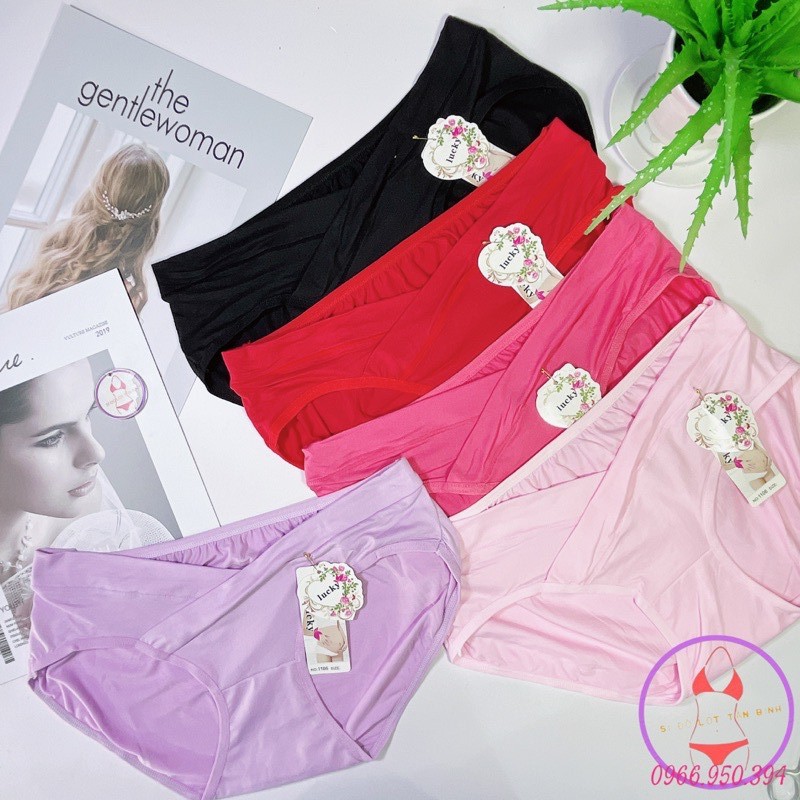 Quần lót cotton cạp chéo cho bà bầu<70kg chất vải dày dặn