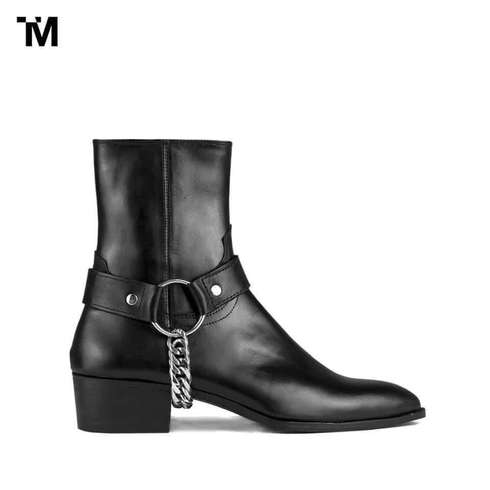 Giày nam harness boots kiểu dáng đường phố hót nhất. Tặng phụ kiện
