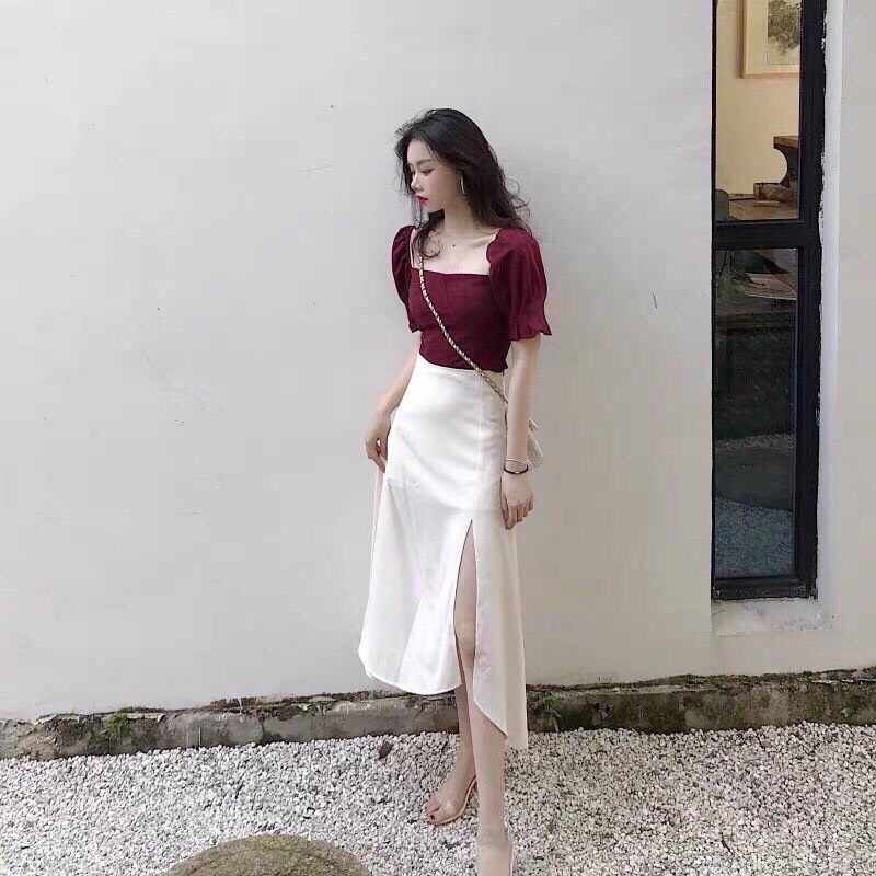 SÉT ĐẦM NỮ DÂY KÉO CÓ LÓT VÀ ÁO CÓ KHÓA KÉO THỜI TRANG THIẾT KẾ LANCHI DK75