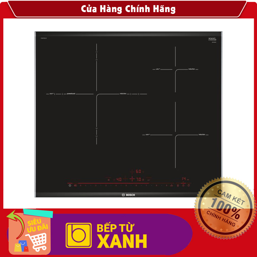 Bếp từ ba Boschh PID675DC1E Serie 8, Bếp từ đôi cho gia đình, Bếp từ Tây Ban Nha đầy đủ tính năng