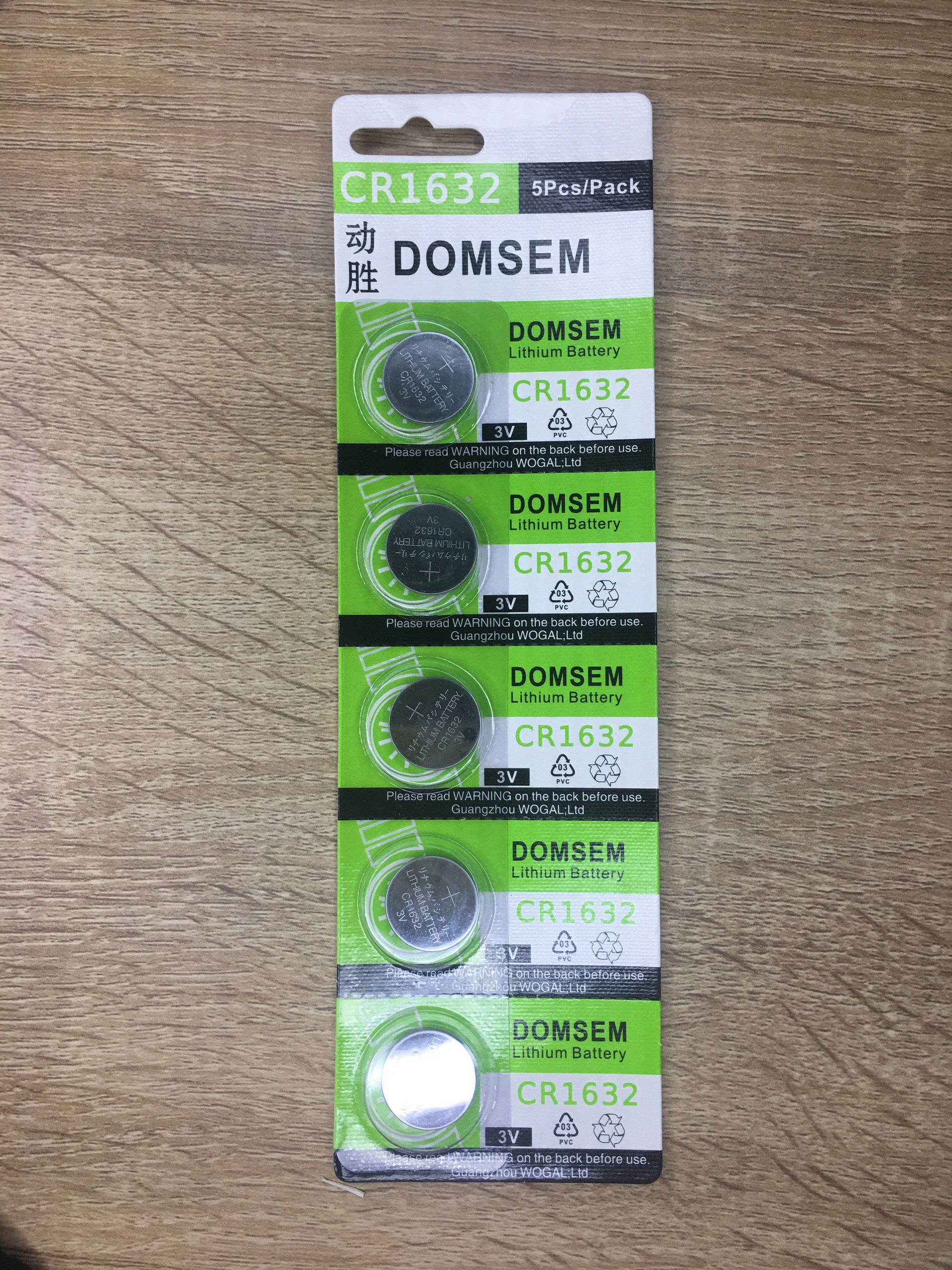 Vỉ pin domsem cr1632 1632 lithium battery 3v hong kong