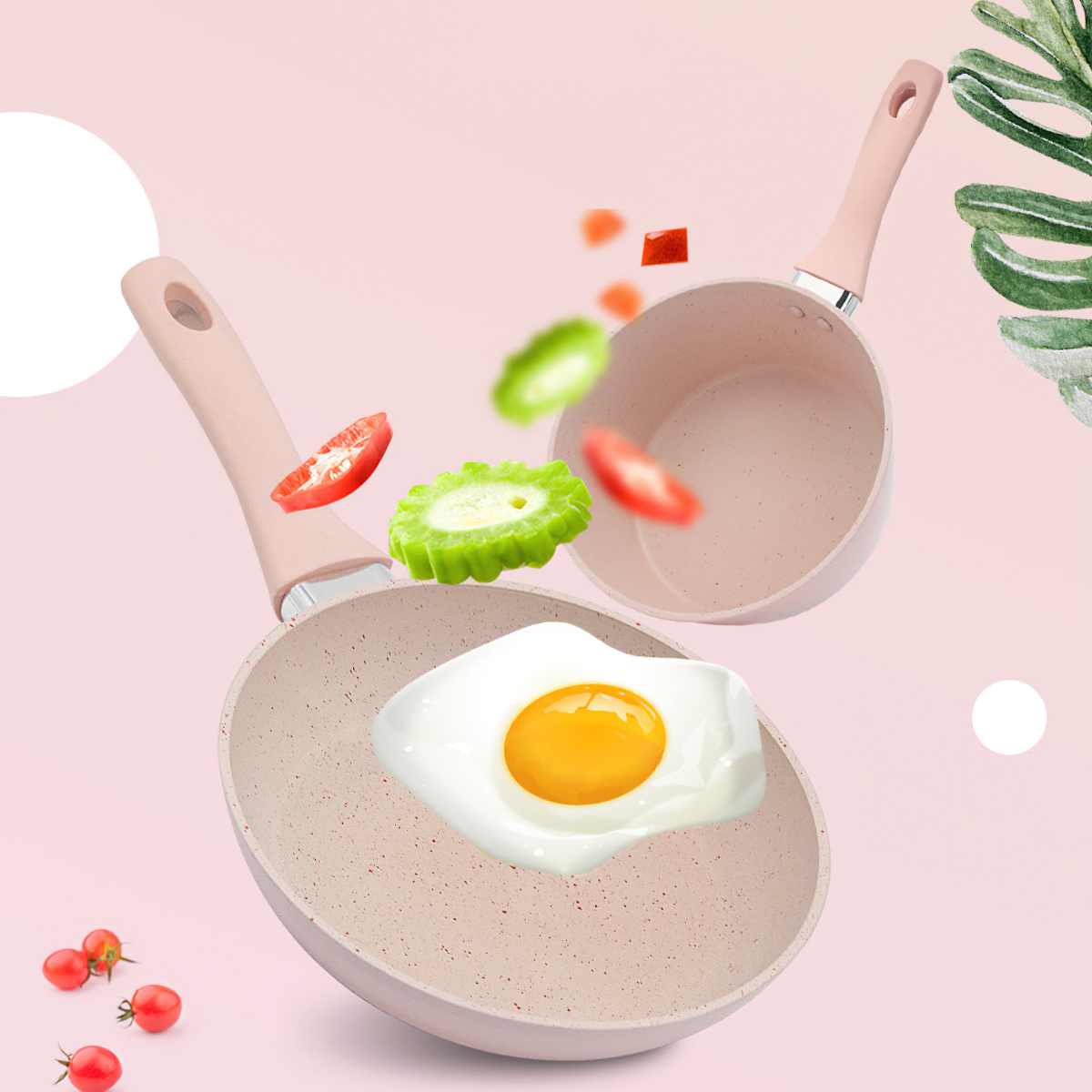 Chảo chống dính Chảo Chiên Đa Năng Nồi trẻ em nồi nhỏ chống dính cao cấp dùng được cho nhiều loại thức ăn dặm chảo