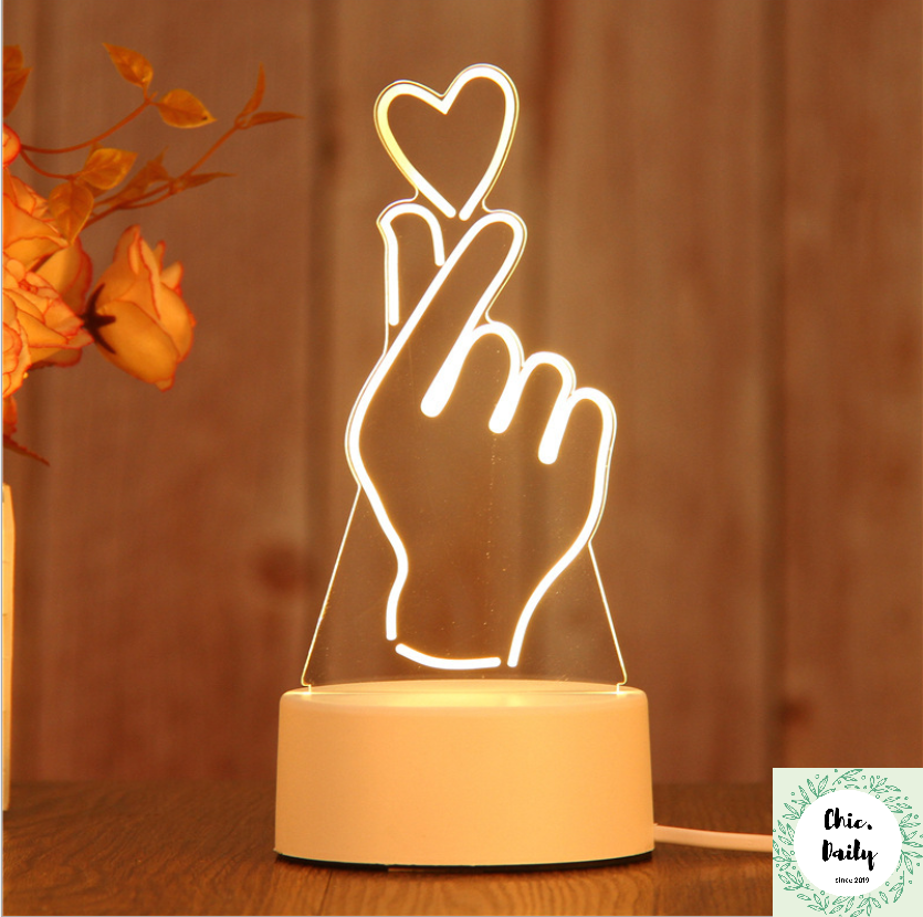 Đèn trang trí để bàn khắc hình đẹp độc LED - Quà tặng vô cùng ý nghĩa- Tặng kèm hộp quà